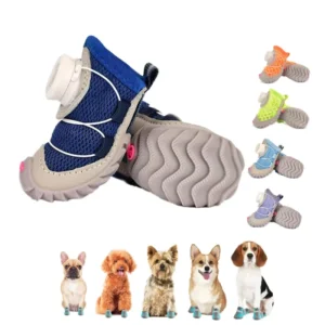 Pet Shoes for Dogs Adjustable Button New Dog Shoes Boots Air Mesh Breathable Summer Shoes Anti Slip