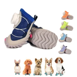 Pet Shoes for Dogs Adjustable Button New Dog Shoes Boots Air Mesh Breathable Summer Shoes Anti Slip