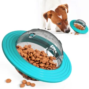 Pet Shop Bite Resistant and Durable Multifunctional Dog Cat UFO Ball Dog Treat Toy Pet Food Dispensing