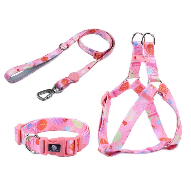 Pet Shop Custom Dog Harness Padded Strap Tactical Dog Collar and Leash Set