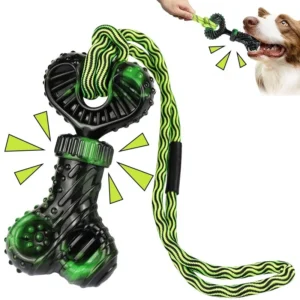 Pet Shop New Extend Retractive Nylon Bone Pet Chew Toy Dog Interactive Teeth Cleaning Toys Squeak Chew Toy for Dogs