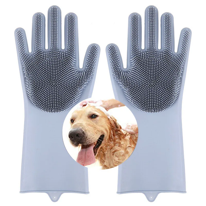 Pet Shop Supplies Pet Grooming Glove Dog Bathing Cat Petting Glove for Dog Shedding Gloves Brush