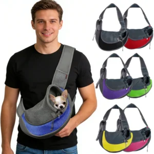 Pet Shoulder Bag Cat Dog Carrier Travel Portable Mesh Breathable Crossbody Bag Chest Small Pet Carrier Backpack