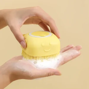 Pet Silicone Massage Bath Brush Shampoo Dispenser Bath Massage Cat Dog Bath Brush