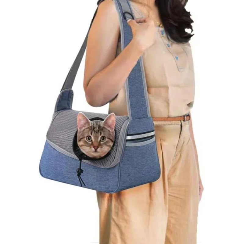 Pet Sling Carrier for Small Dogs and Cats with Adjustable Strap