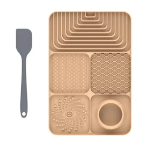 Pet Slow Feeder Bowl Silicone Lick Mat with Suction Cups for Dog Cat