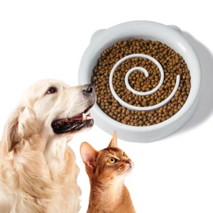 Pet Slow Feeder Dog Bowls Food and Water Feeding Pet Slow Bowl Non Slip Slow Eating Pet Bowl
