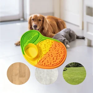 Pet Slow Feeder Mat Silicone 100% Eco Friendly Multi Texture Interactive Feeding Pad for Small Animals
