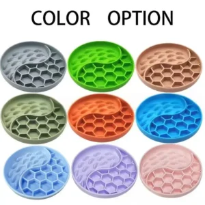 Pet Slow feeding Bowl Anti choking Single Bowl Non slip Silicone Suction Cup Honeycomb Slow feeding Dog Bowl Food Dish Feeder