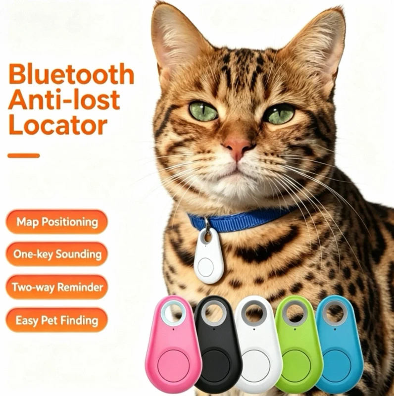 Pet Smart Locator Cat Dog Tag Low Power Tracker Disconnection Reminder Two Way Search Bluetooth Anti Lost Device