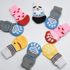 Pet Socks Cartoon Casual Non slip Bottom Puppy Dog Socks Dog Foot Covers Teddy Small Dog Cotton Socks Supplies