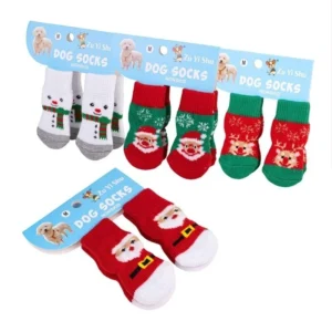 Pet Socks Christmas Socks Elderly Moose Snowman Non slip Footwear Teddy Bichon Frise Anti dirt Small Dogs