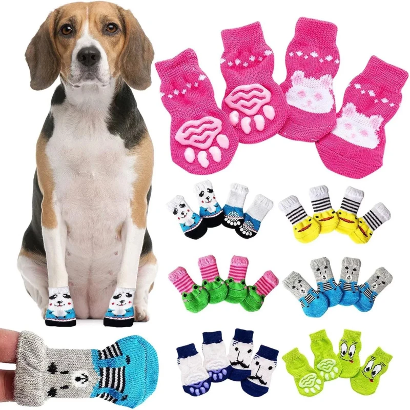 Pet Socks High Quality Non slip Bottom Cotton Dog Socks Dog Footwear Pet Supplies