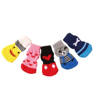 Pet Socks Non-Slip Sole Anti-Freezing Footwear Breathable Teddy Poodle Small Dog Cotton Socks