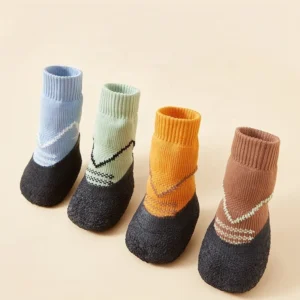 Pet Socks Shoes Waterproof Anti Slip Soft Comfortable Anti Dirty Breathable for Small Medium Dogs Pup Daily Indoor Outdoor Use
