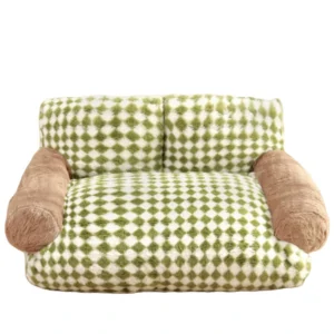 Pet Sofa Bed High Fabric Soft Warm Comfortable Dog Bed Removable Washable Cat Nest Elevated Thickened Dog House All Seasons
