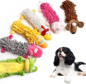 Pet Soft Dog Squeaky Toys Plush Dog Chew Toys Cute Cartoon Puppy Toys Durable Interactive Gifts