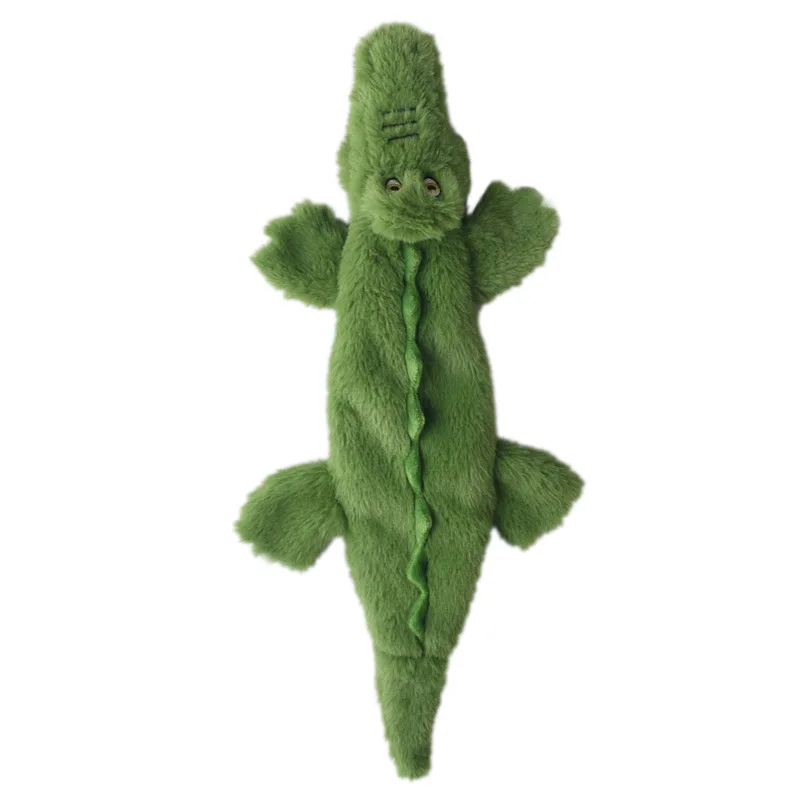 Pet Squeaking Toy Cute Plush Pig Elephant Crocodile Animal Dog Toy Chewing Unfilled Interactive Fun Pet Toy