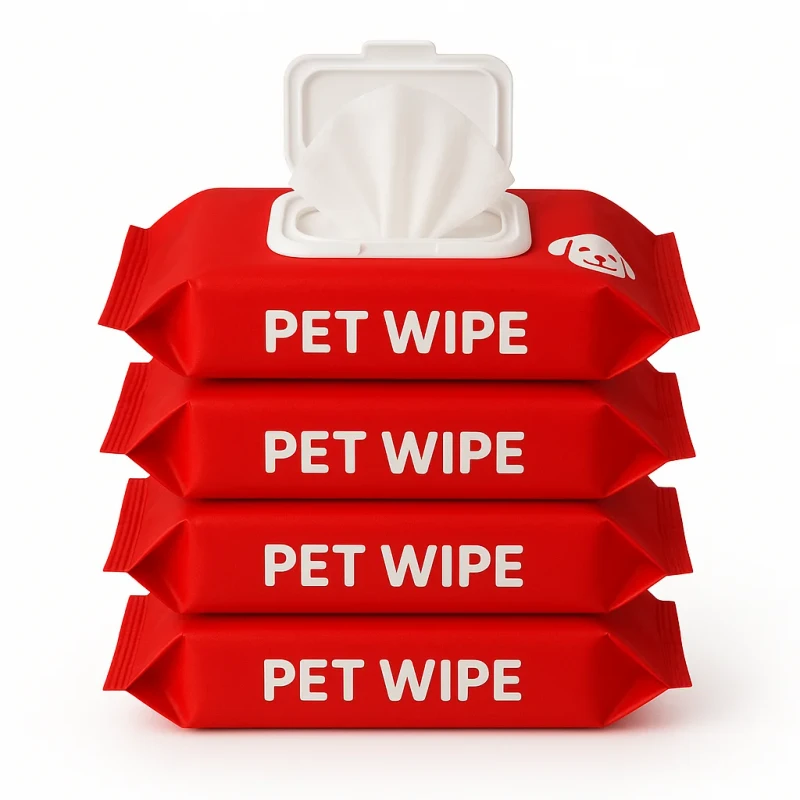 Pet Stain Remover Shampoo Gloves Wet Wipe for Dog Cat Bath Clean Wipe With Lid