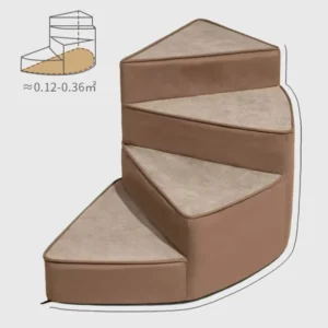 Pet Stairs Detachable and Washable Bed Ramp for Dogs Portable Spiral Steps for Senior Dogs
