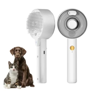 Pet Steam Brush 3 in 1 Steamy Pet Hair Removal Comb Bath Brush Self Cleaning Hair Removal Cat Dog Grooming Brush Products
