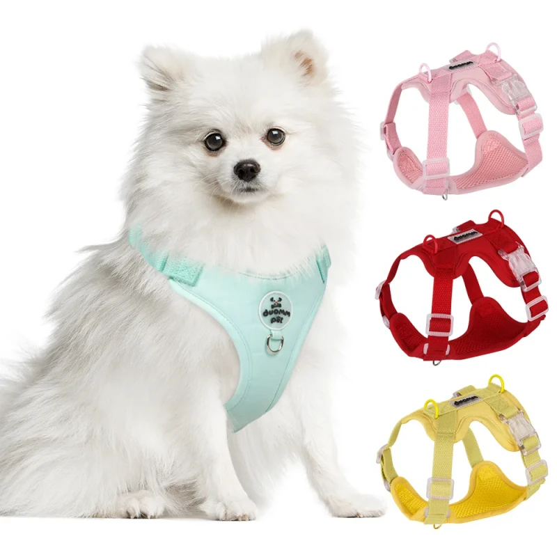 Pet Supplier Breathable Mesh Leash Dog Harness Set