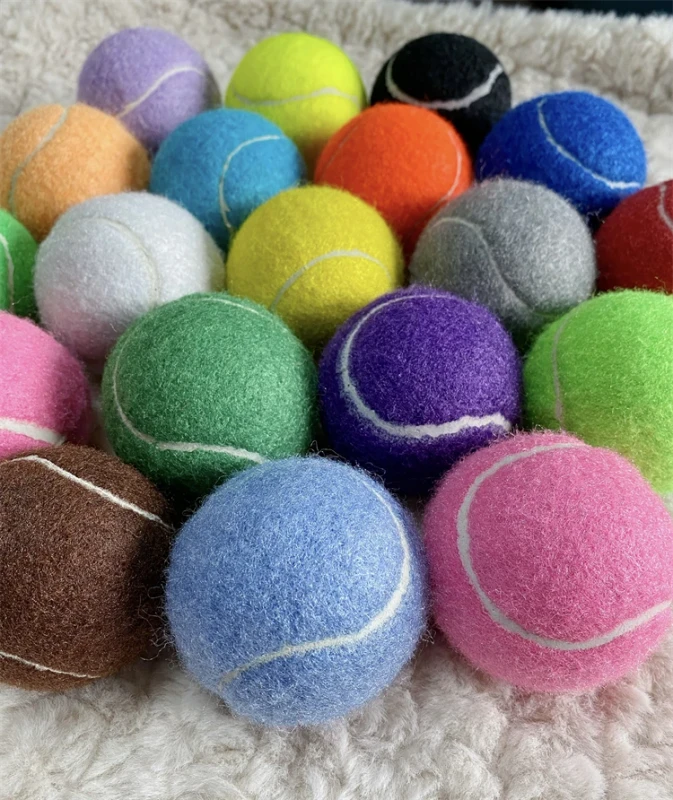 Pet Suppliers Custom Logo Dog Chew Toys Rubber Interactive Toy Ball Pet Tennis Balls