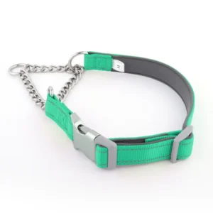 Pet Suppliers No Pull Adjustable Reflective Nylon Collar with Steel Chain for Small Medium Large Dogs