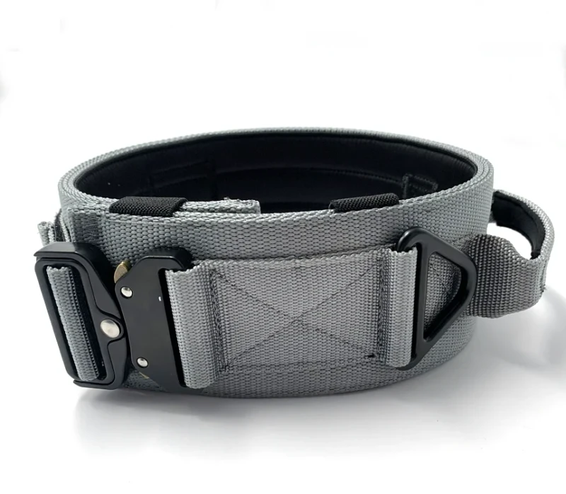 Pet Suppliers Nylon 3 Inch Dog Collar Adjustable Training Dog Collar with Control Handle and Heavy Metal Buckle