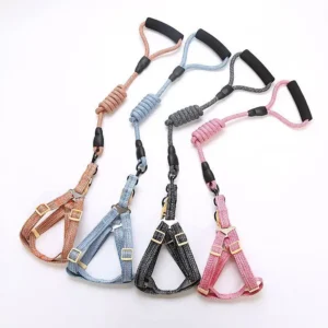 Pet Supplies Adjustable Soft Handle Dog Rope Lead Leash Dog Harness for Small Medium Large Dogs