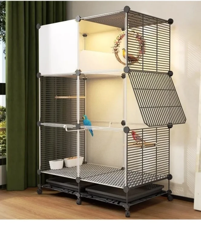 Pet Supplies BirdCage Metal Iron Wire Big Parrot Breeding Small Parrot Cage Canary Steel Pet Breeding Bird Cage OEM