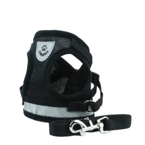 Pet Supplies Breathable Durable Custom Mesh Polyester Solid Reflective Simple Classic Dog Harness