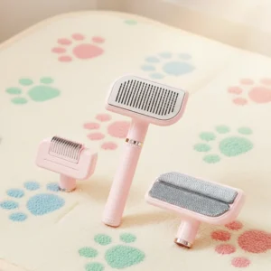 Pet Supplies Brush Button Shedding Self Cleaning Small Animal Hair Remover Brush Dogs Cats Grooming Tools Pet Dematting Comb