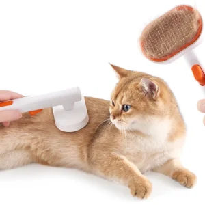 Pet Supplies Brush Button Shedding Self Cleaning Small Animal Hair Remover Brush Dogs Cats Grooming Tools Pet Dematting Comb
