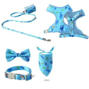 Pet Supplies China Factory Custom Nylon Padded Dog Collar Leash Harness Pets Accessories