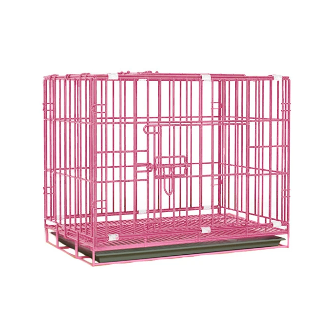 Pet Supplies Dog Cages Metal Kennels Thick Small and Medium sized Dog Folding Domestic Rabbit Cat Cages