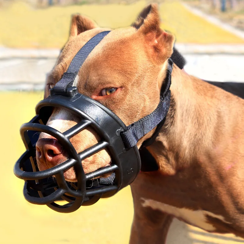 Pet Supplies Dog Muzzle Basket Adjustable Anti bite Plastic Breathable Eco Friendly Outdoor Dog Mouth Cover Medium Large XL