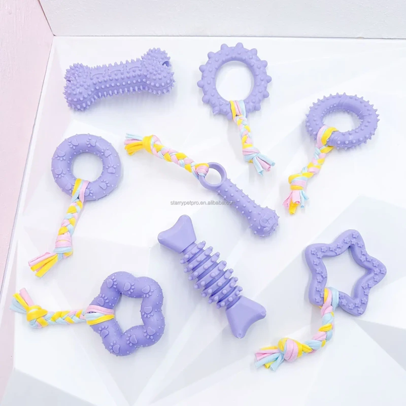Pet Supplies Dog Toys Teddy Pomeranian Small and Medium sized Dog Bite Glue Chew Toy Grinding Training TPR Toys