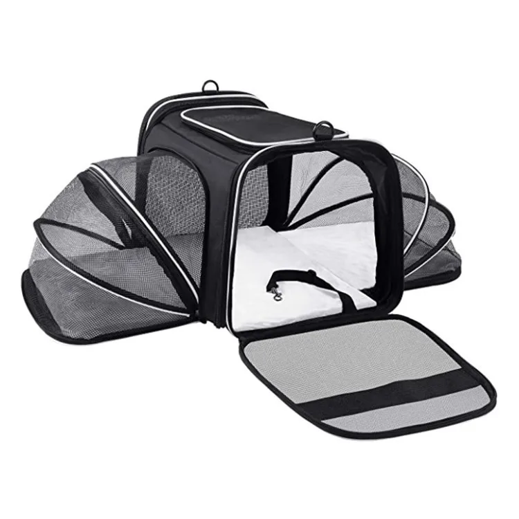 Pet Supplies Folding Soft Sided Expandable Cat Carrier Bag for Dogs and Cats Airline Approved Cat Carrier