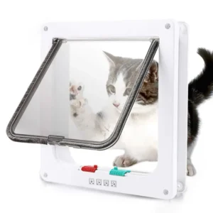 Pet Supplies Inner Flap Dog Cat Screen Door with Square Mesh Design for Living Room Pet Care