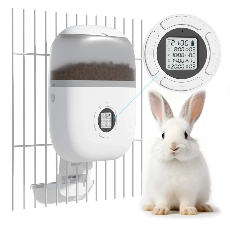 Pet Supplies Manufacture New Design 1.8L Visible Food Hooper Auto Pet Cat Bunny Small Animals With Camera