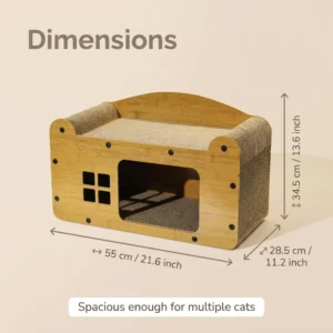 Pet Supplies Modern Classic Cat House Indoor Corrugated Cardboard Eco-Friendly Durable Cat Cave Nest Upgraded Villa Kittens
