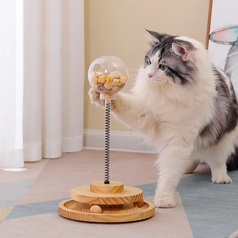 Pet Supplies Pet Treat Release Pet Suction Cup Spring Leakage Relief Swing Puzzle Toy for Cats