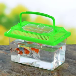 Pet Supplies Portable Handheld Pet Transport Box Plastic Aquarium Modern Rectangular Design Turtle Small Travel Fish Tank