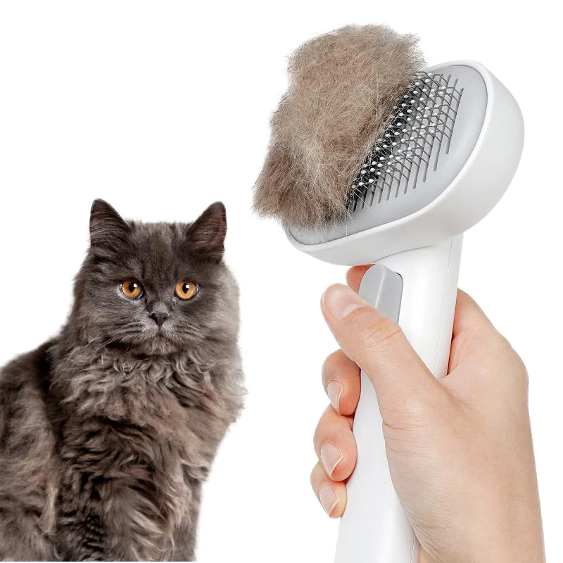 Pet Supplies Reusable Grooming Tools Cleaning Brush Pet Care Stainless Steel Hair Shedding Cat Dog Brush