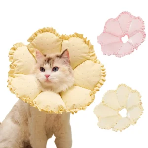 Pet Supplies Soft Adjustable Pet Recovery Collar Comfortable Flower Shaped Design for Cats and Small Dogs