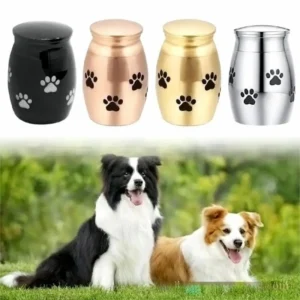 Pet Supplies Stainless Steel Urns in Metal Memorial Caskets Cat and Dog Funeral Caskets Sealed Ash Vessels