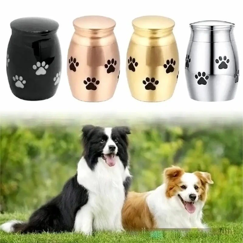 Pet Supplies Stainless Steel Urns in Metal Memorial Caskets Cat and Dog Funeral Caskets Sealed Ash Vessels