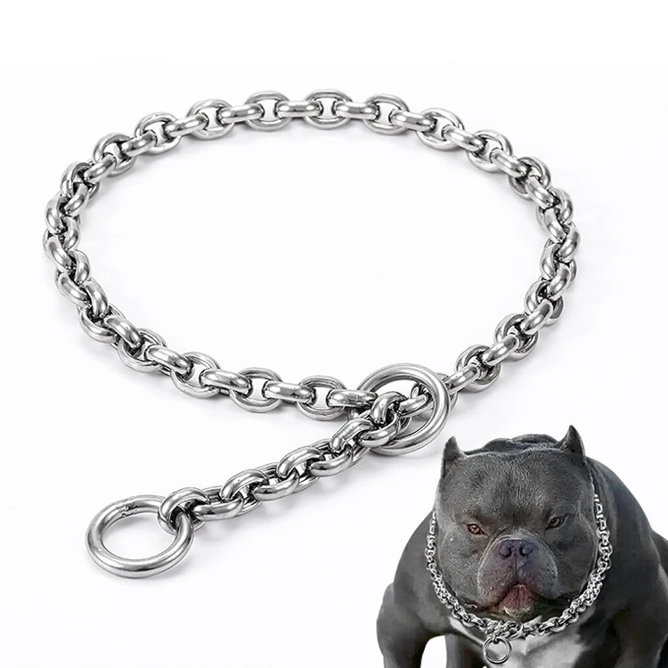 Pet Supplies Stainless Steel Weather Resistant Dog Training Choke Collar