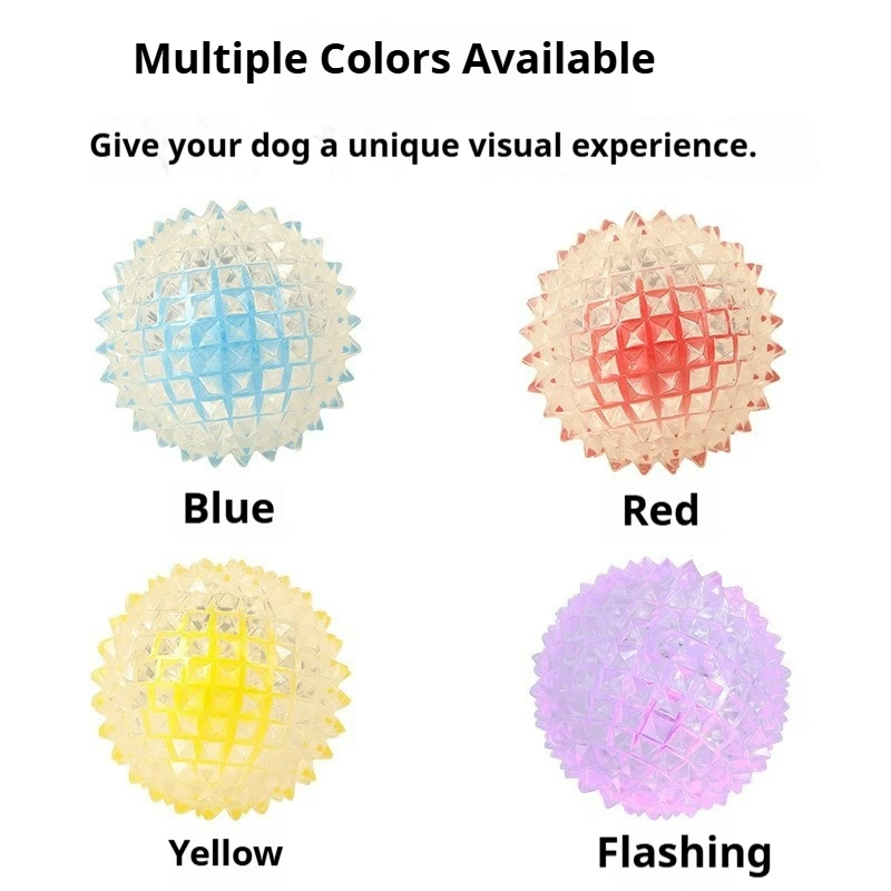 Pet Supplies Teeth Grinding Dog Toy TPE Durable Anti Bite Interactive Training Dog Bite Play Flash Elastic Ball